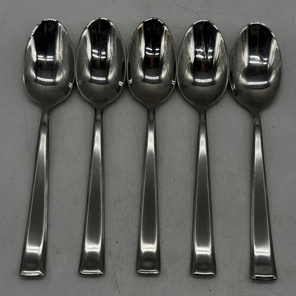 Mikasa ESSEX Satin Stainless Flatware Lot 5 Teaspoons Replacement Spoons 18/10